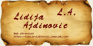 Lidija Ajdinović vizit kartica